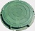 фотография  люк полимер-песчаный канализационн, тип лд (легкий дачн.) 0,8т, цвет зеленый  750/545/51/20 от интернет-магазина СантехКомплект-Прикамье